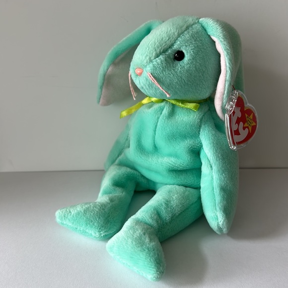 3 Ty Beanie Babies Bunny Rabbits RETIRED Trio Hippity Hoppity Floppity PRISTINE - Picture 8 of 11